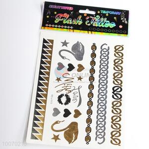 Chain style metallic body temporary tattoo paper