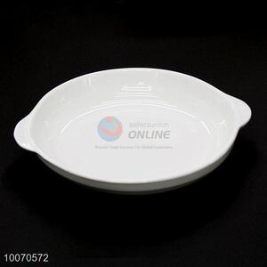 New magnesia porcelain white abalone dish with handle