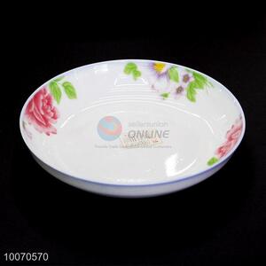Printed porcelain food shallow plate