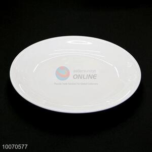 Multi-function magnesia porcelain white shallow plate