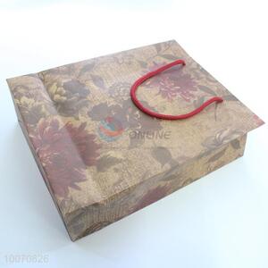 Wholesale brown paper gift bag with rope