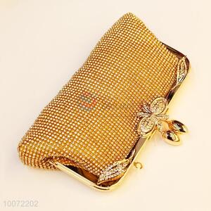 Custom gold women crystal evening bag clutches
