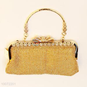 China supplier gold lady evening bag crystal clutch bag