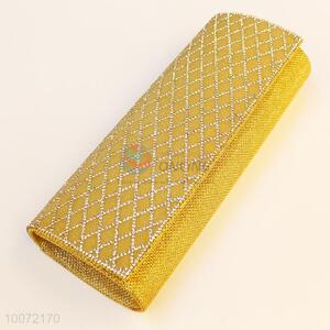 Bottom price light yellow evening bag <em>women</em> crystal cultch bag