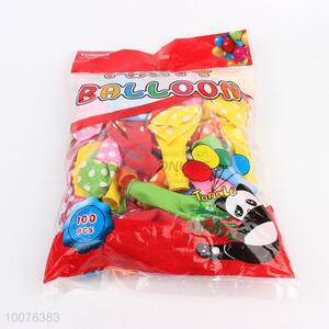 Popular Colourful Party Latex Balloons with White Dots, 100 Pieces/Bag