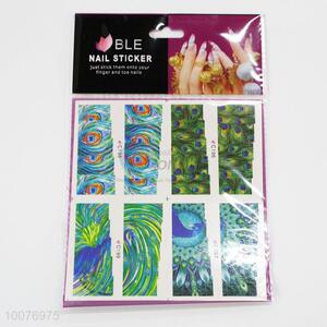 Cute peacock nail Art sticker/nail stickers