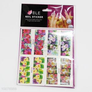 Fashion Flower Printed Nail Tips Decoration