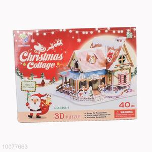 3D christmas cottage building paper 3d <em>puzzle</em> for kids