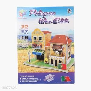 European style poituguese wine estate 3d <em>puzzle</em> toys