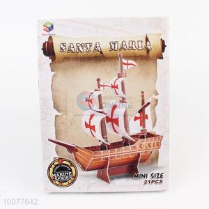 Mni Size 21pcs Santa Maria Sailing DIY 3D <em>Puzzle</em>