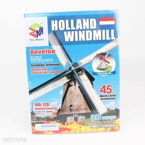 New holland windmill building 3d <em>puzzle</em> for desktop decoration