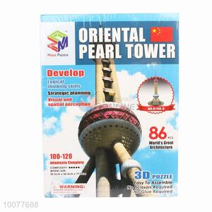86pcs oriental pearl tower building diy toys 3d <em>puzzle</em>