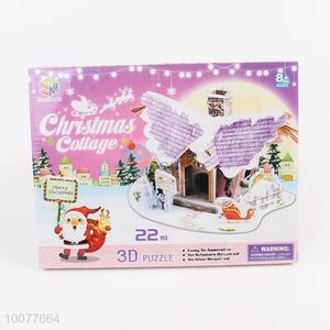 22pcs beautiful christmas cottage diy 3d puzzle