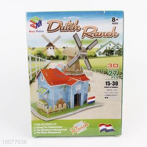 Education paper dutch ranch 3d <em>puzzle</em> for kids