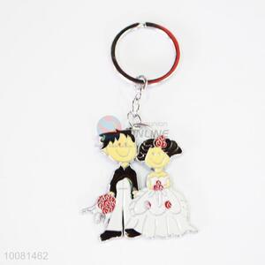 Lovely The Bride and Groom Zine Alloy Metal Key Chain/Key Ring
