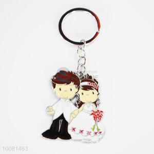 Wholesale The Bride and Groom Zine Alloy Metal Key Chain/Key Ring