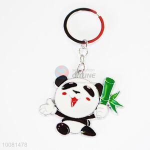Cute Panda with Bamboo Zine Alloy Metal Key Chain/Key Ring