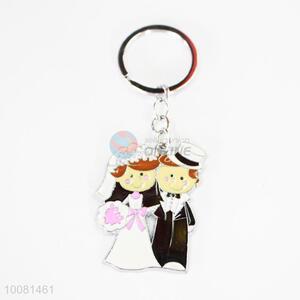 Cute The Bride and Groom Zine Alloy Metal Key Chain/Key Ring