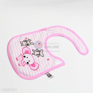 Pink elephant&rabbit&bear embroidery baby saliva towel