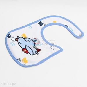 Light blue helicopter embroidery baby saliva towel