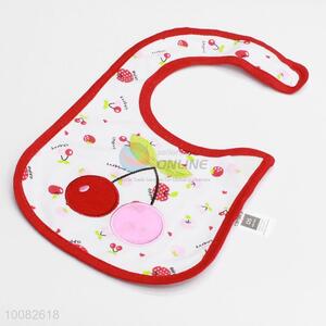 Cherry embroidery baby saliva towel
