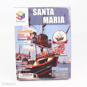 DIY Practice Card <em>Puzzle</em> Santa Maria Ship Model 3D <em>Puzzle</em>