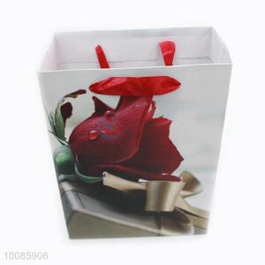 Hot Selling Rose White Cardboard Paper Handbag/Gift Bag