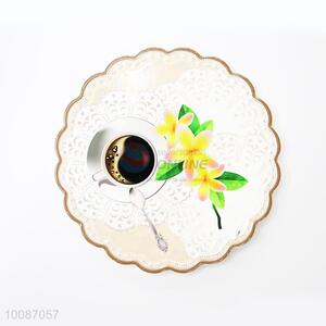 Coffee Flower Shaped Ceramic Placemat/<em>Tablemat</em>
