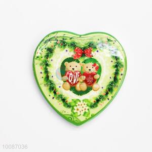 Lovely Bear Heart Shaped Ceramic Fridge Magnet
