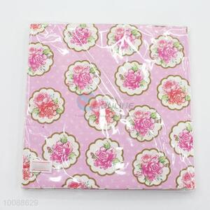 Pink Virgin Pulp Printing Serviettes Paper Napkin