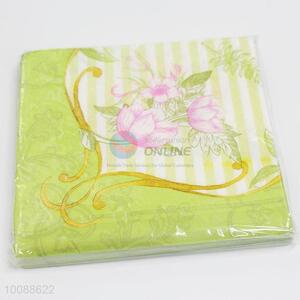 New art design flower printed paper napkin