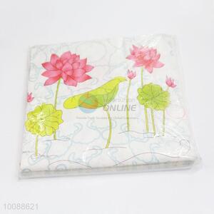 Fashion Lotus Printed Paper Napkin/Paper Serviette
