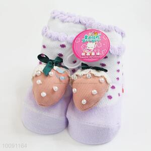 3D Strawberry Anti Slip Cotton Baby Sock/ Soft Baby Socks