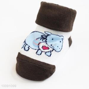 Cow Anti Slip Cotton Baby Sock/ Soft Baby Socks