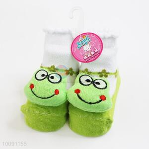 3D Frog Anti Slip Cotton Baby Sock/ Soft Baby Socks