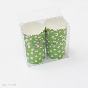 24 Pcs Green Dot Paper Cake Cups for Party