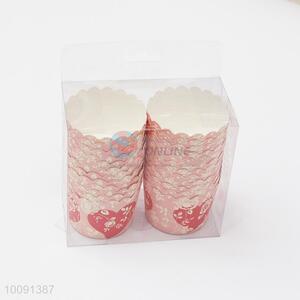 Pink 24Pcs Greaseproof Round Colorful Paper Cake Cups