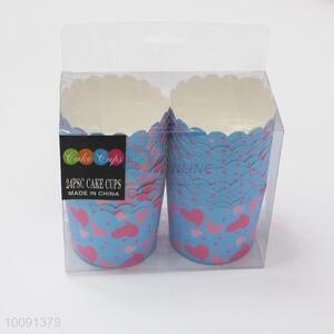 24Pcs Blue Paper Cake Cup Holder Muffin Cases for Xmas Party Wedding