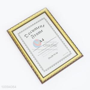 Golden Edge Photo/Certificate Frame With Support Stand 