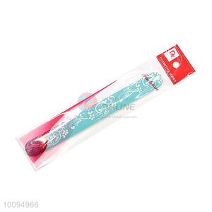 Pretty Cute Green Cosmetic <em>Nail</em> File/<em>Buffer</em> with Flowers Pattern