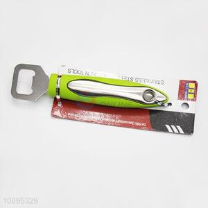 Stainless steel bottle opener with long handle