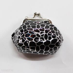 Black Pattern Coin Holder,Coin Pouch,Coin Purse with Key Ring