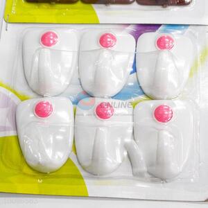 High Quality 6 Pieces/Set Household Plastic Adhesive Hook