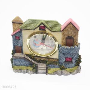 Creative gift house shape resin clock