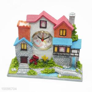 New resin crafts house shape souvenir clock