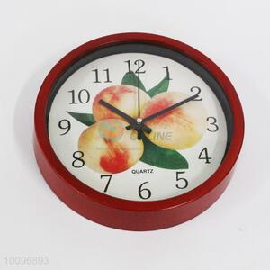 Cheap Fruit Background Plastic Wall Clock