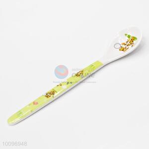 Light Green Long Handle Cartoon Pattern <em>Meal</em> Spoons
