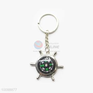 Round Key Chain With Compass
