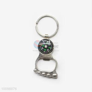 Foot Shaped Key Chain With Compass