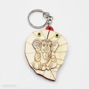 Wholesale Wooden Key Chain with Elephant Pattern